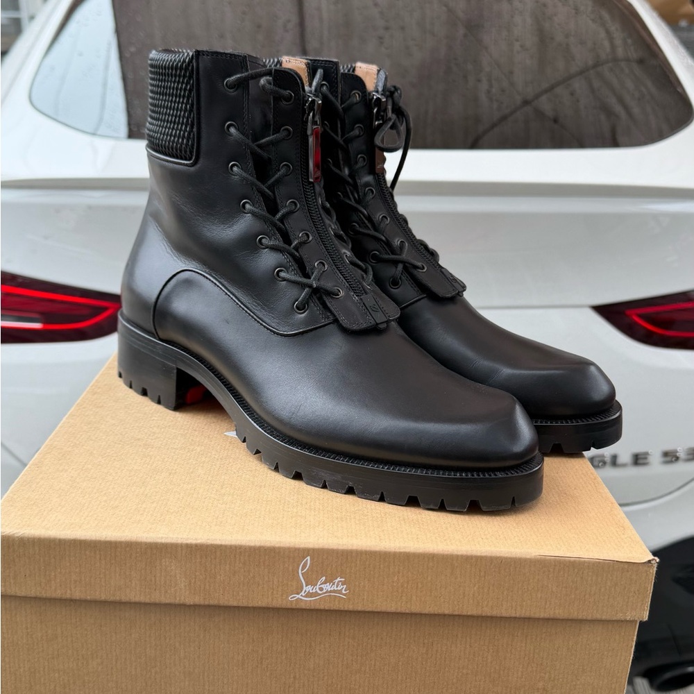 Christian Louboutin Black Leather Boots